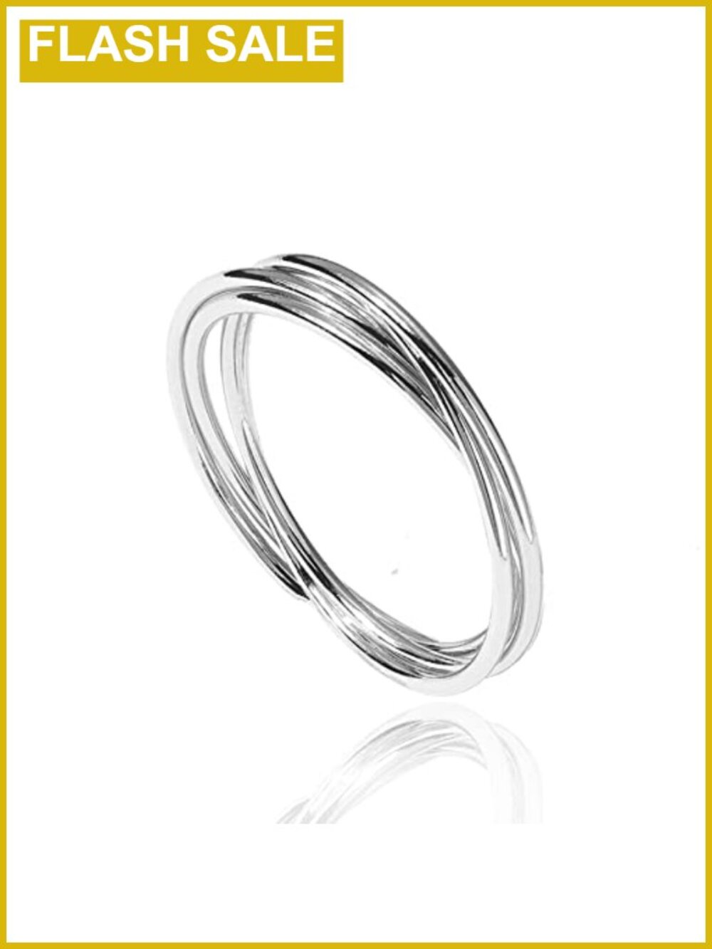 Interlocked Rolling Fidget Ring for Women Anxiety Relief